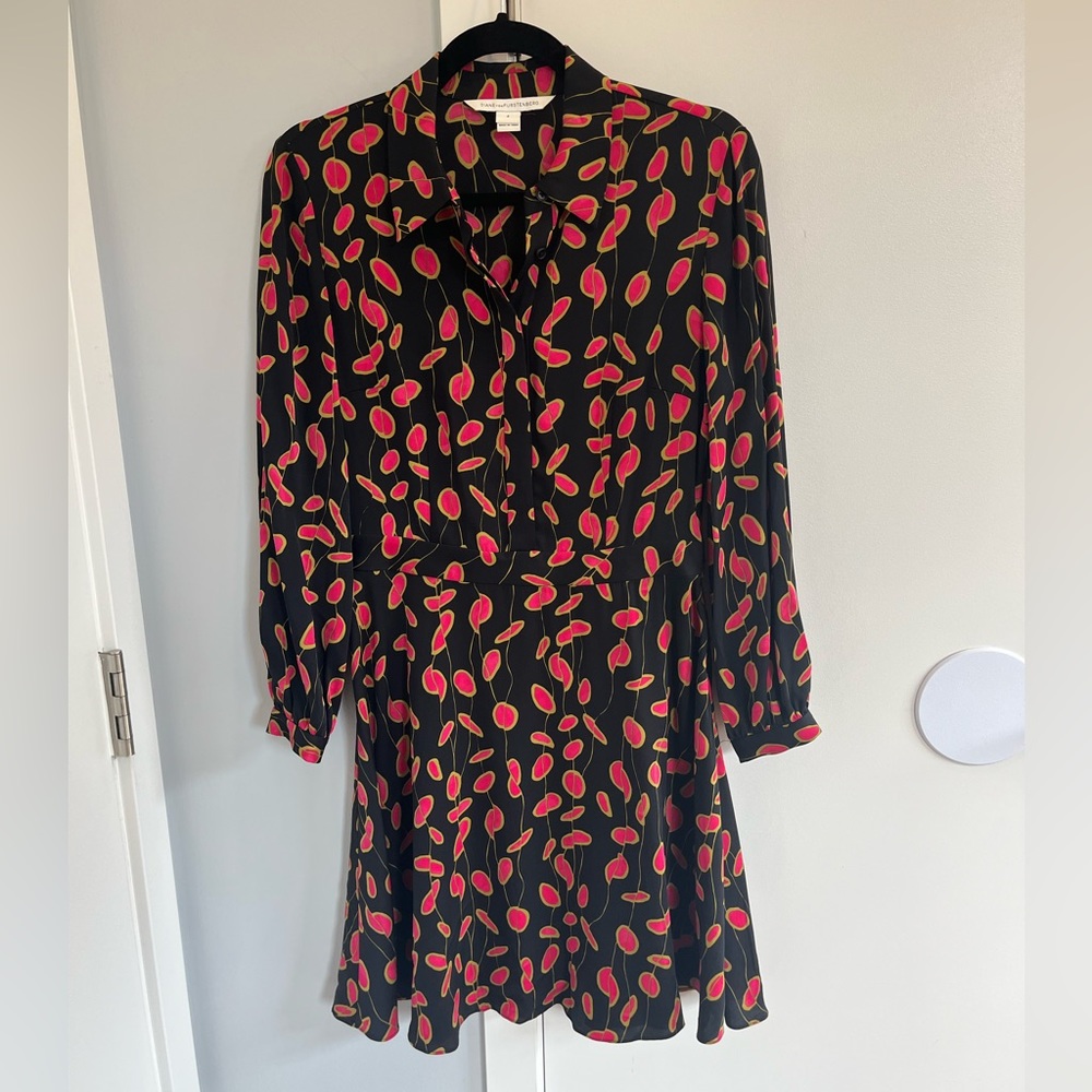 Diane von Furstenberg Printed, Silk, Shirt Dress